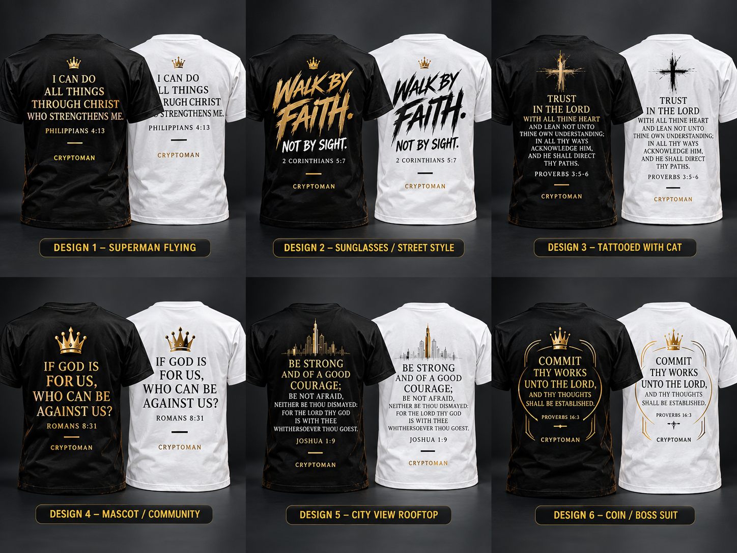 CryptoMan shirt design 03, front and back